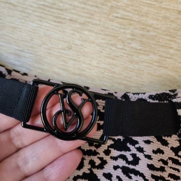 Victoria Secret Pink Black cheetah print bikini Size Medium - Picture 4 of 10